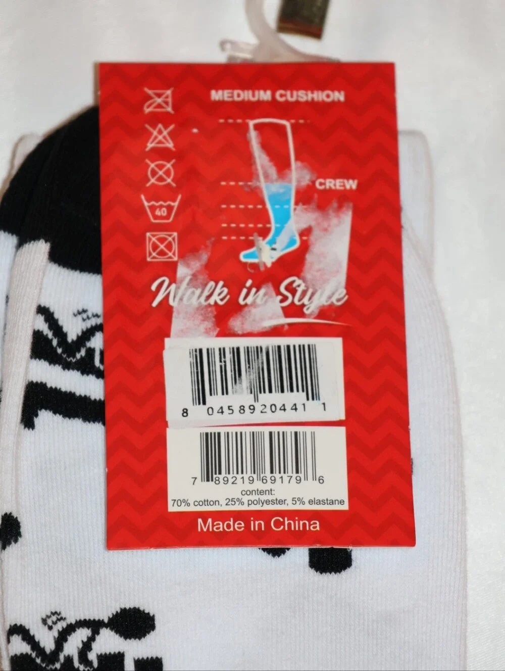 Sillies F*ck it White & Black Novelty Crew Socks.